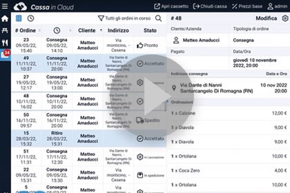 Cassa in Cloud, video Food delivery